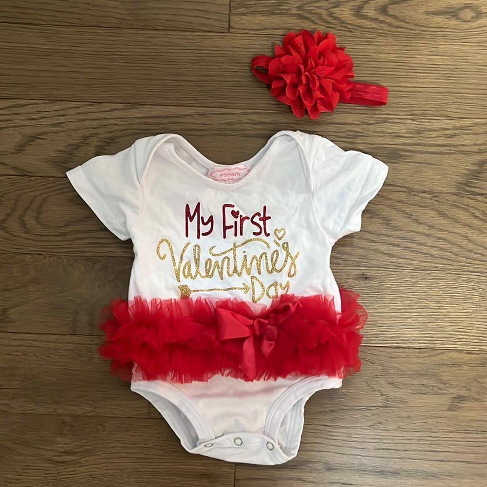 First Valentine’s Day Tutu onesie